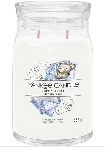 Scented Candle in Jar 'Soft Blanket', 2 wicks - Yankee Candle Singnature — photo N2