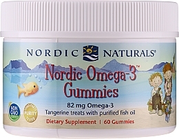 Dietary Supplement with Mandarin Flavor "Omega-3", 82 mg - Nordic Naturals Gummy — photo N6