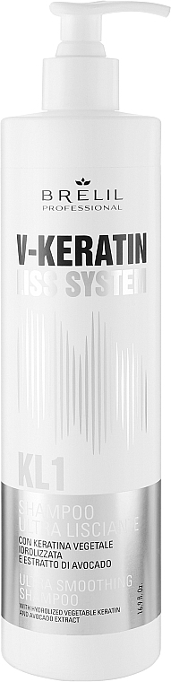 Smoothing Shampoo - Brelil V-Keratin Liss System KL1 Ultra Smoothing Shampoo — photo N1