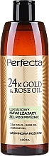 Fragrances, Perfumes, Cosmetics Moisturizing Shower Gel - Perfecta 24k Gold & Rose Oil Shower Gel