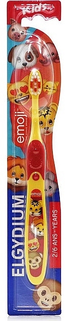 Kids Toothbrush "Emoji", 2-6 years - Elgydium Kids Emoji 2-6 Years — photo N2