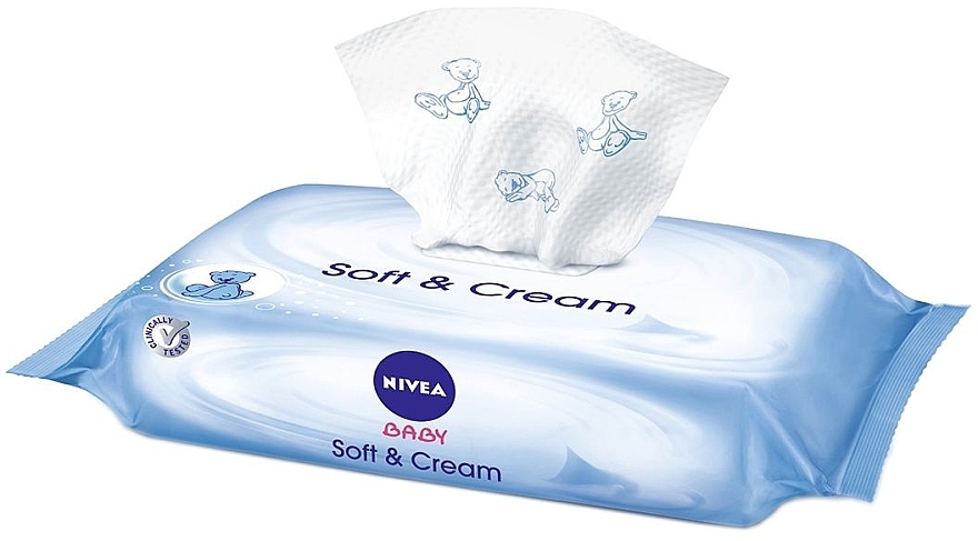 Baby Wet Wipes 63 pcs - Nivea Baby Soft & Cream Cleansing Wipes — photo N3