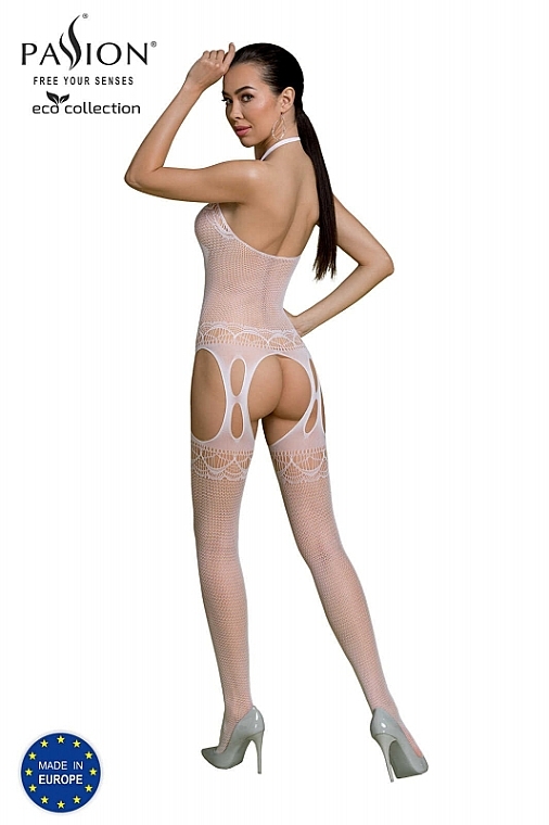 Lace Bodystocking, ECO, BS006, white - Passione — photo N2
