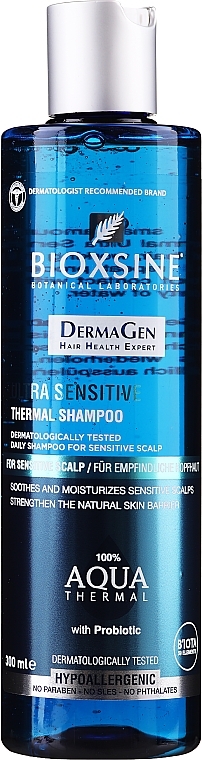 Ultra-Sensitive Thermal Shampoo for Sensitive Scalp - Biota Bioxsine DermaGen Aqua Thermal Ultra Sensitive Thermal Shampoo — photo N2