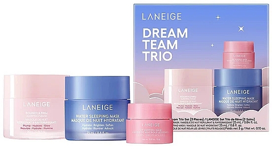 Set - Laneige Dream Team Trio Set (f/mask/2x25ml+lip/mask/3g) — photo N1
