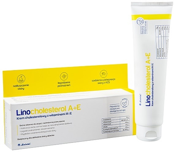 Cholesterol Cream with Vitamins A and E for Atopy-Prone and Excessively Dry Skin - Ziololek Linocholesterol A+E Cream — photo N1