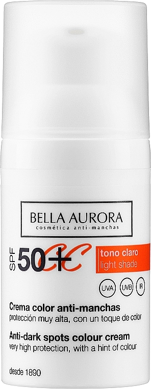 Facial CC Cream SPF50 - Bella Aurora CC Anti-Spot Cream Spf50 — photo N1