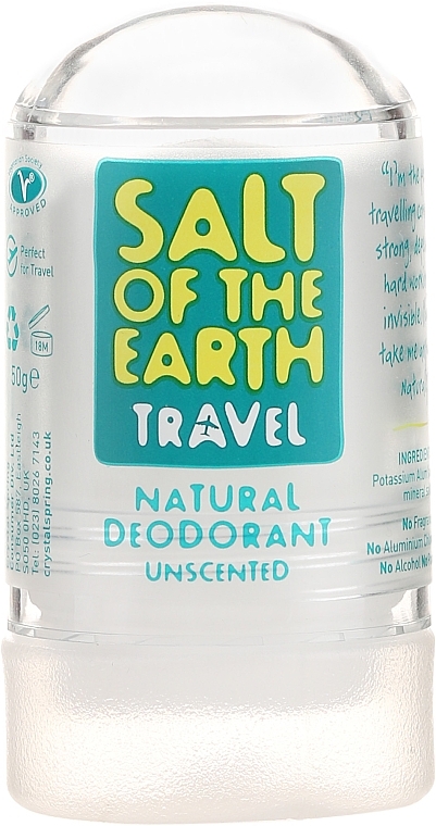 Natural Crystal Deodorant Stick - Salt of the Earth Crystal Travel Deodorant — photo N1