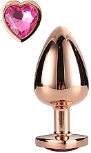Fragrances, Perfumes, Cosmetics Small Anal Plug with Crystal - Dream Toys Gleaming Love Rose Gold Plug Small