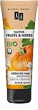 Fragrances, Perfumes, Cosmetics Hand Cream "Pumpkin and Jasmine" - AA Super Fruits & Herbs