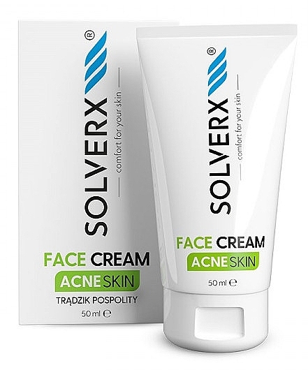Face Cream - Solverx Acne Skin Face Cream — photo N2