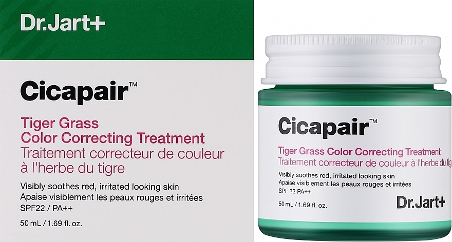 Corrective Face Cream - Dr. Jart+ Cicapair Tiger Grass Color Correcting Treatment SPF22 PA++ — photo N2