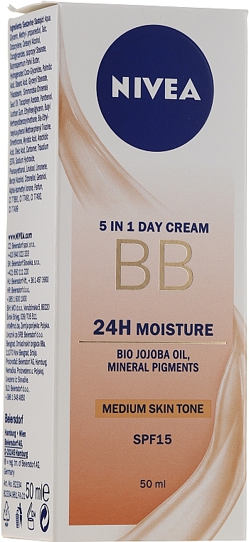 BB Cream - Nivea 5-in-1 24H Moisture Day BB Cream SPF 15 — photo N2