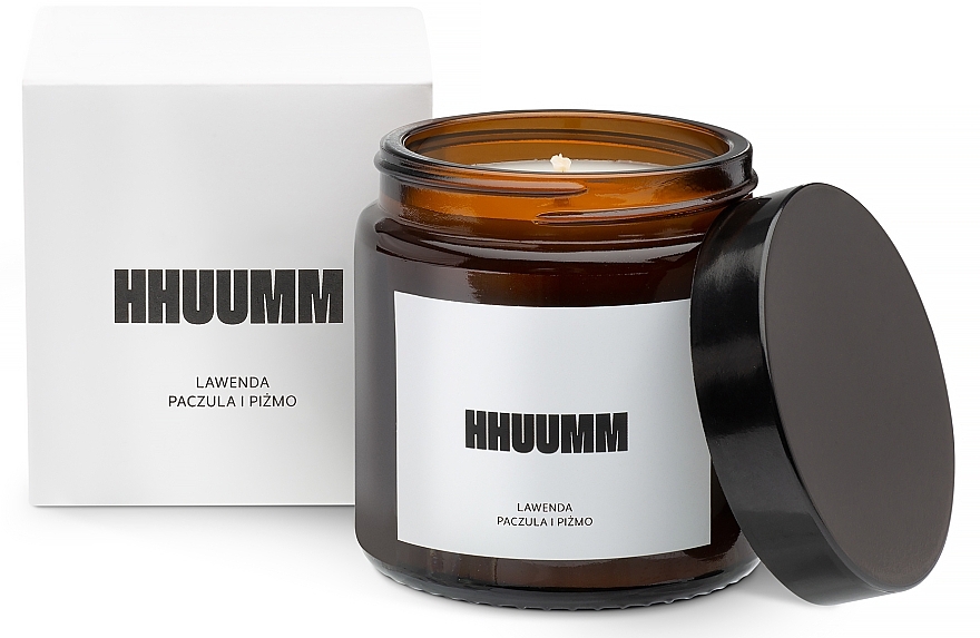 Natural Soy Candle with Lavender, Patchouli & Musk Scent - Hhuumm — photo N5