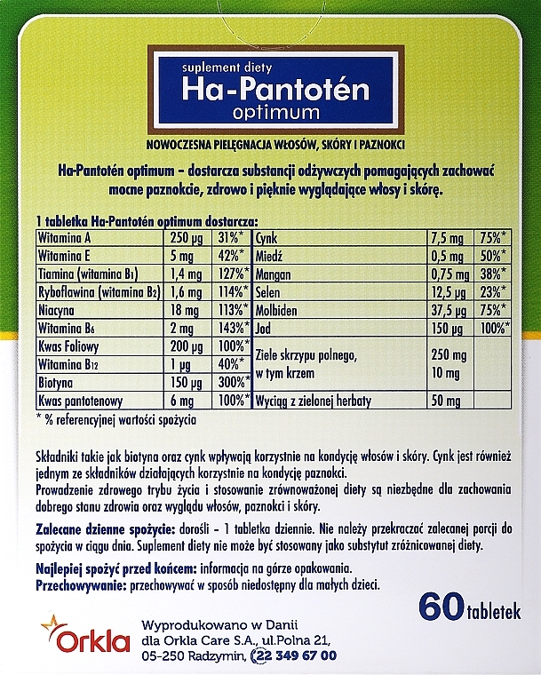 Nail & Hair Complex - Orkla Ha-Pantoten Optimum — photo N8