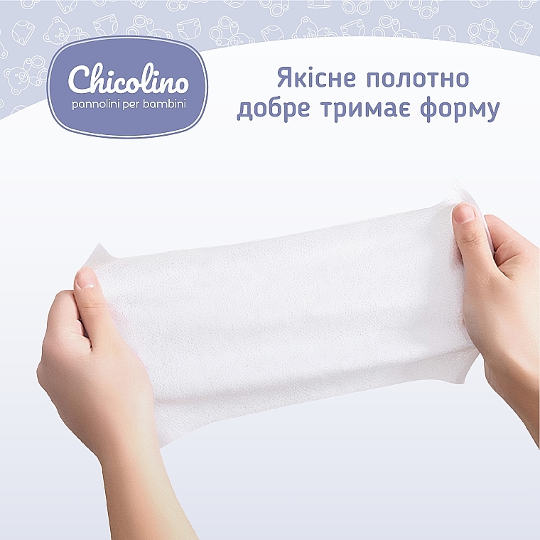 Baby Wet Wipes from the First Day of Life, 60 pcs - Chicolino — photo N3