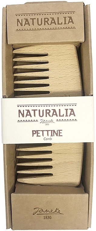 Comb LG362N, 13.8 x 6.5 cm, beech wood - Janeke Beech Wide-Teeth Styling Comb — photo N4