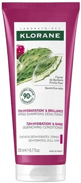 Moisturizing & Shine Boosting Prickly Pear Conditioner - Klorane 72H Hydration & Shine Conditioner With Prickly Pear — photo N1