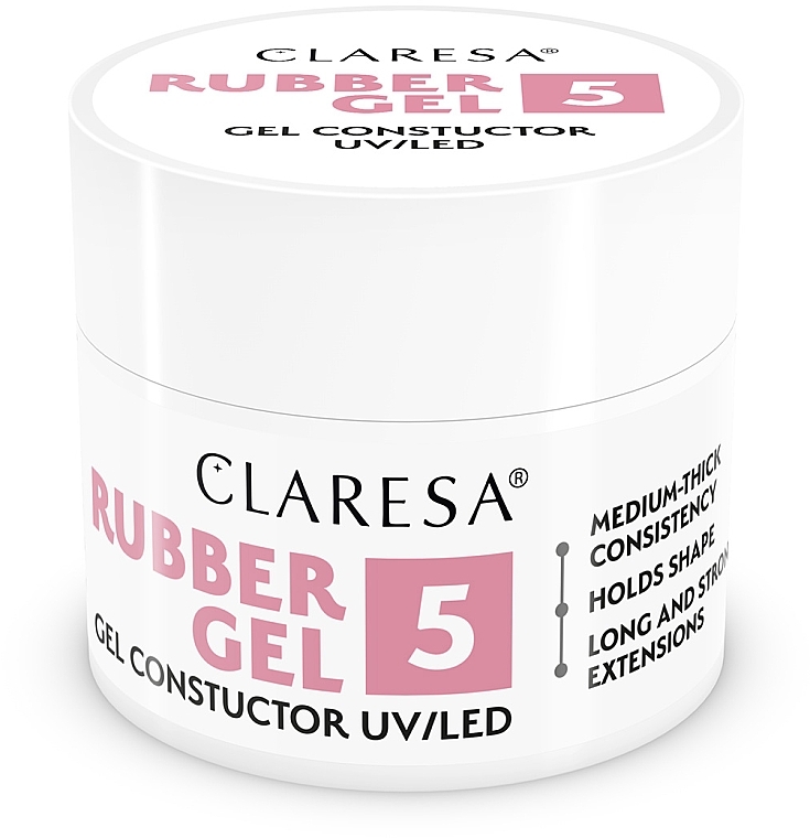 Nail Extension Gel, 12 g - Claresa Rubber Gel — photo N7