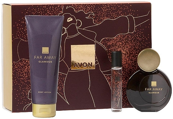 Avon Far Away Glamour - Set (edp/50ml + edp/mini/10ml + b/lot/125ml) — photo N1