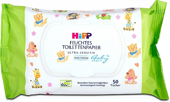 Wet Toilet Paper, 50 pcs - Hipp Ultra-Sensitiv — photo N1