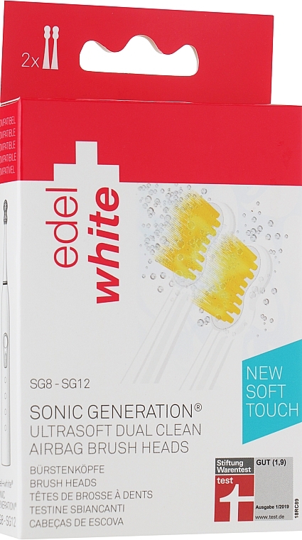 Toothbrush Heads 'Ultra Soft Dual Cleansing' - Dual Clean Edel+White Sonic Generation — photo N1