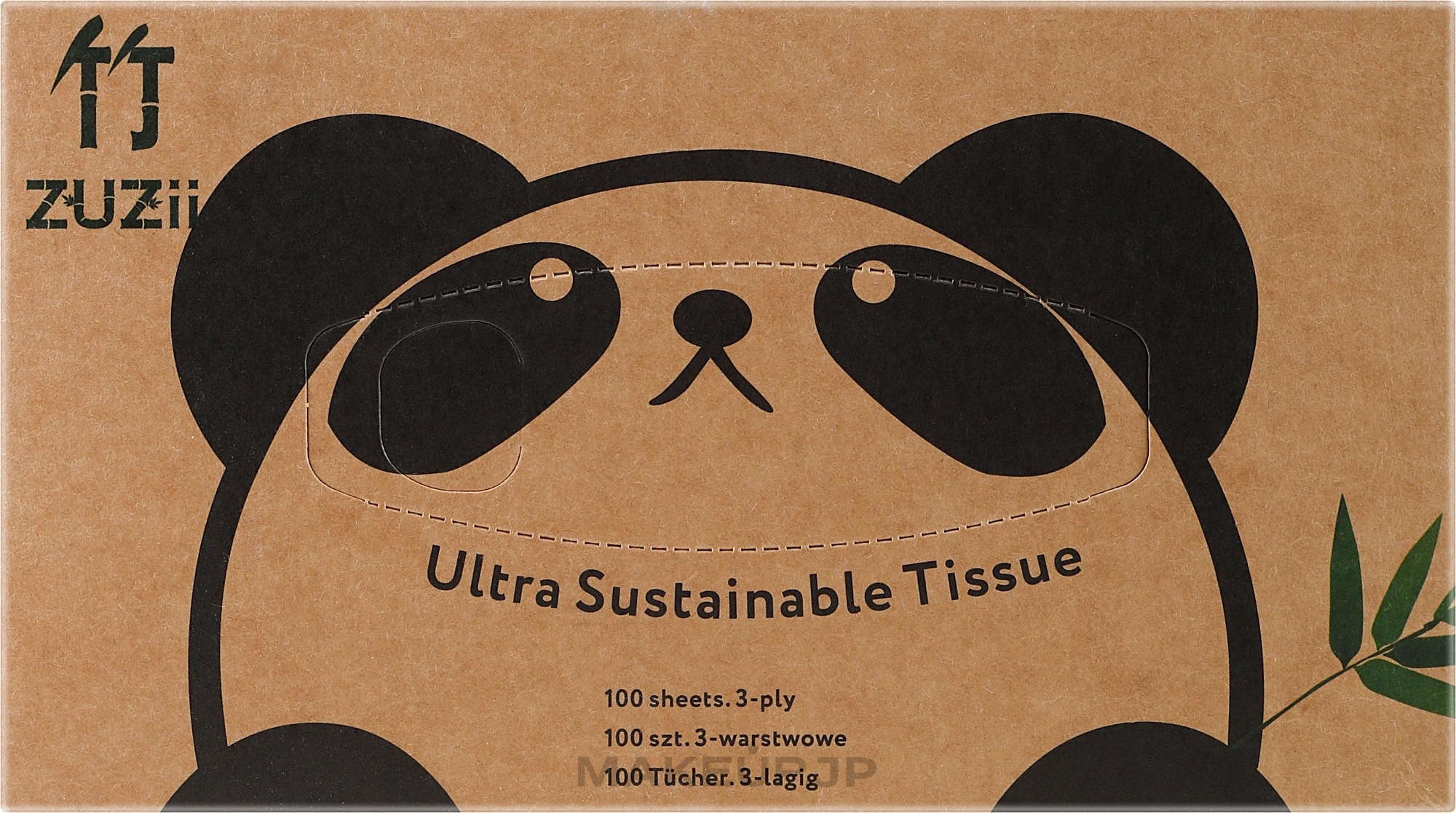 3-Layer Bamboo Tissues - Zuzii Bamboo Facial Tissue — photo 100 szt.