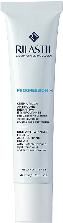 Face Cream - Rilastil Progression ( + ) Rich Anti-Wrinkle Filling Plumping Cream — photo N1