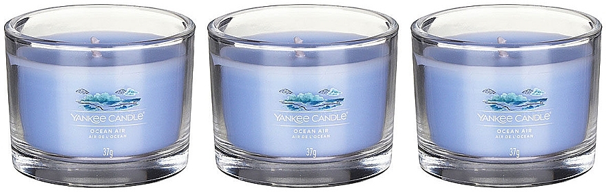 Set of Three Signature Filled Votives (3x37g)- Yankee Candle Ocean Air  — photo N5