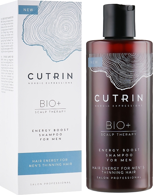 Men Anti Hair Loss Shampoo - Cutrin Bio+ Energy Boost Shampoo For Men — photo N2