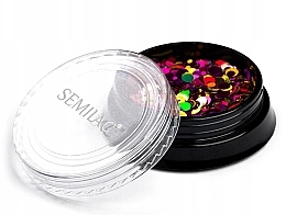 Fragrances, Perfumes, Cosmetics Nail Sequins - Semilac Gold And Rink