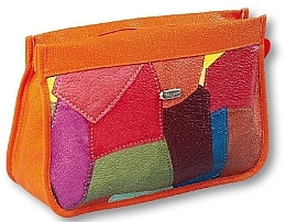 Makeup Bag "Patchwork", 94453, color mix and orange - Top Choice — photo N1