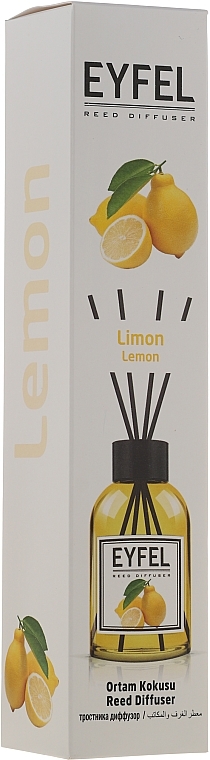 Reed Diffuser "Lemon" - Eyfel Perfume Reed Diffuser Lemon — photo N1