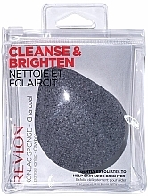 Fragrances, Perfumes, Cosmetics Cleansing Sponge - Revlon Cleanse & Brighten Konjac Sponge Charcoal