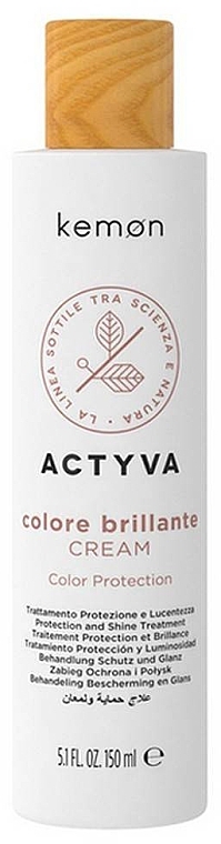 Color Protective Cream for Dyed Hair - Kemon Actyva Colore Brilliante Cream Color Protection — photo N1