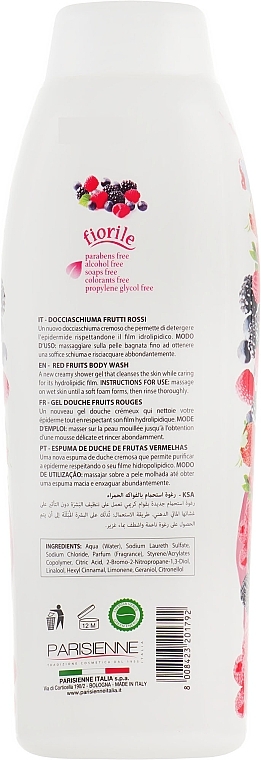 Red Berries Shower Gel - Parisienne Italia Fiorile Frutti Ross Body Wash — photo N22