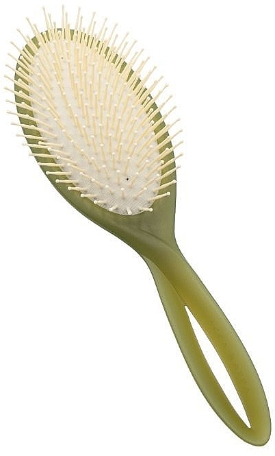 Hair Brush, green - Acca Kappa Infinito Brush Long Pom Pins — photo N1