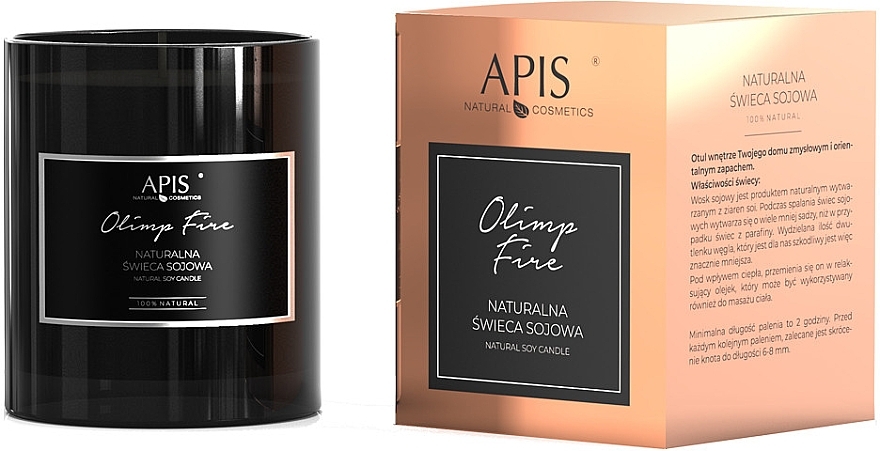 Natural Soy Candle - APIS Professional Olimp Fire Soy Candle — photo N1