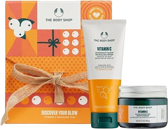 Set - The Body Shop Discover Your Glow Vitamin C Skincare Duo (f/cr/50ml + mask/100ml) — photo N1