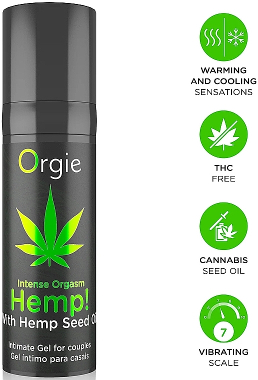 Energizing Gel with Hemp Oil - Orgie Hemp! Intense Orgasm Intimate Gel — photo N3