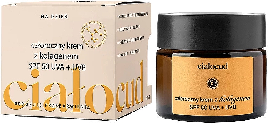 Collagen Face Cream - Flagolie Cialocud Cream With Collagen SPF 50 UVA + UVB — photo N1