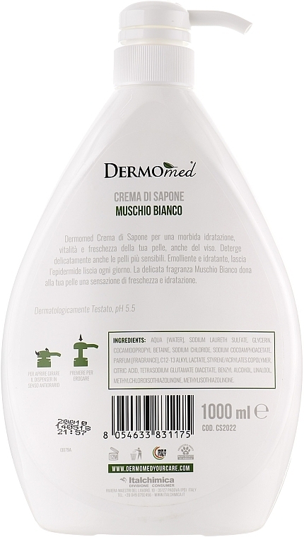 Liquid Cream Soap ‘White Musk’ - Dermomed Cream Soap White Musk — photo N3