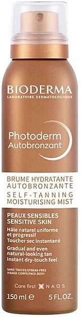 Moisturizing Self-Tanning Mist - Bioderma Photoderm Self-Tanning Moisturising Mist — photo N1