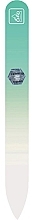 Glass Nail File 14 cm, pastel-green - Erbe Solingen Soft-Touch — photo N1