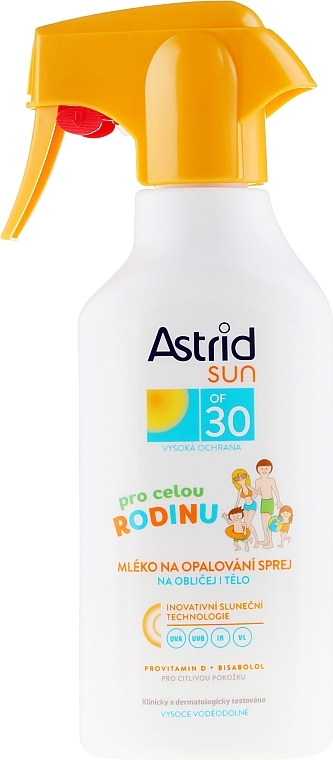 Family Sunscreen Milk - Astrid Sun Suncare Milk SPF 30 — photo N1