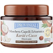 Silky Shea Butter & Coconut Oil Mask for Dry & Normal Hair - I Provenzali Karite & Cocco Hair Mask — photo N3