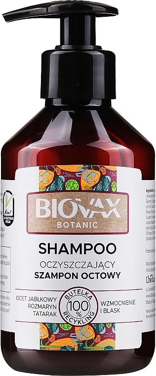 Apple Cider Vinegar Shampoo - L'biotica Biovax Botanic Hair Shampoo — photo N1