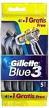 Fragrances, Perfumes, Cosmetics Disposable Razor Set, 4+1 pcs - Gillette Blue 3