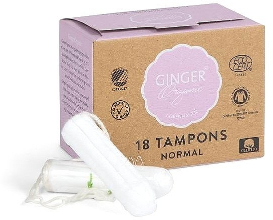 Tampons with Applicator "Normal", 18 pcs - Ginger Organic — photo N2