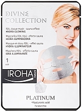 Fragrances, Perfumes, Cosmetics Moisturizing Mask - Iroha Divine Collection Platinum & Hyaluronic Acid
